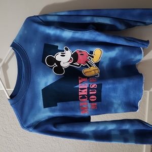 Mickey Mouse long-sleeve cropped sweatshirt